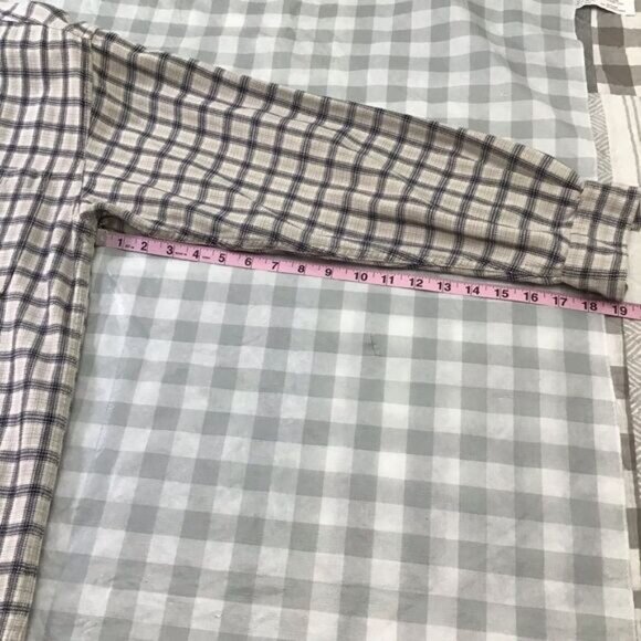 SARGENT Pepper southwestern western mens flannel plaid 100% cotton button down - Picture 10 of 12